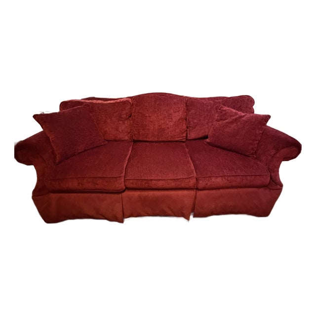 Ethan Allen Marris Camelback Sofa From 2004 For Sale