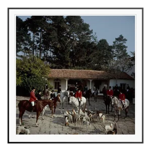 Pebble Beach Hunt 1976 by Slim Aarons Framed C-Print