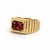 Art Deco Signet Ring for Men with Garnet, silver, gold. Rectangular Garnet Ring for Men. Men’s Garnet Signet Ring. Vintage...