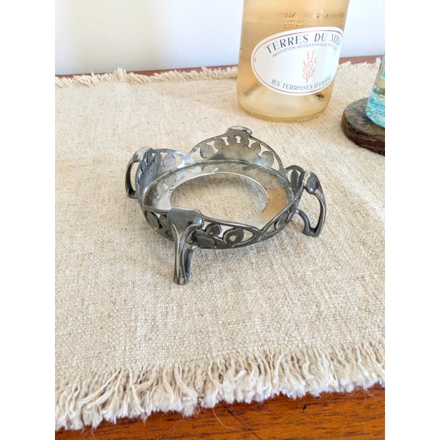 Metal Art Nouveau Pewter Bottle Holder by Archibald Knox for Liberty & Co., 1905 For Sale - Image 7 of 12