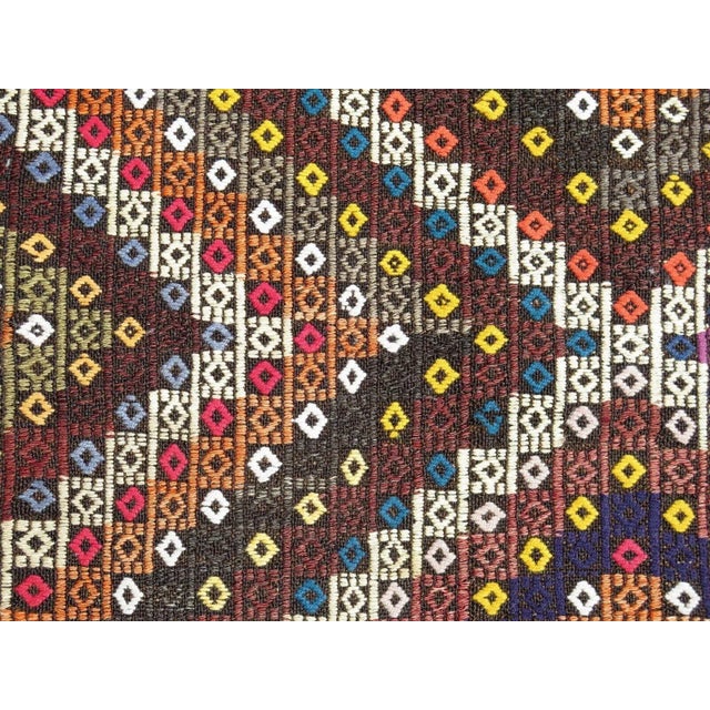 Vintage Turkish Handmade Kilim Rug - 28"x133" For Sale In Raleigh - Image 6 of 12