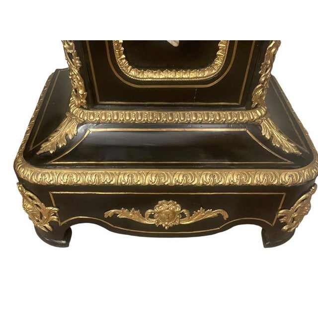 Similar Pair 19th C. Napoleon III Ebonized Pedestals With Hardstone & Bronze. For Sale - Image 9 of 15