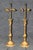 Traditional Pair Gilt Dore' Bronze Maison Jansen Attributed Belle Epoque Style Table Lamps For Sale - Image 3 of 12