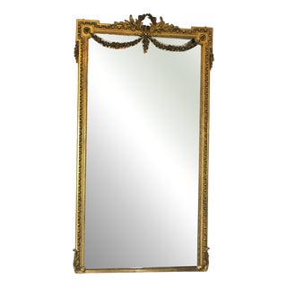 Antique oLuis XVI Swiss Castle Mirror For Sale