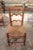 Suite 5 chairs in cherry in taste Louis XV - Louis XVI Provencal. The mulched foundations have been redone. Epoque: XIX...