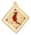 Saint Louis Cardinals Baseball World Series Gold, Enamel & Ruby Charm by Ballou For Sale