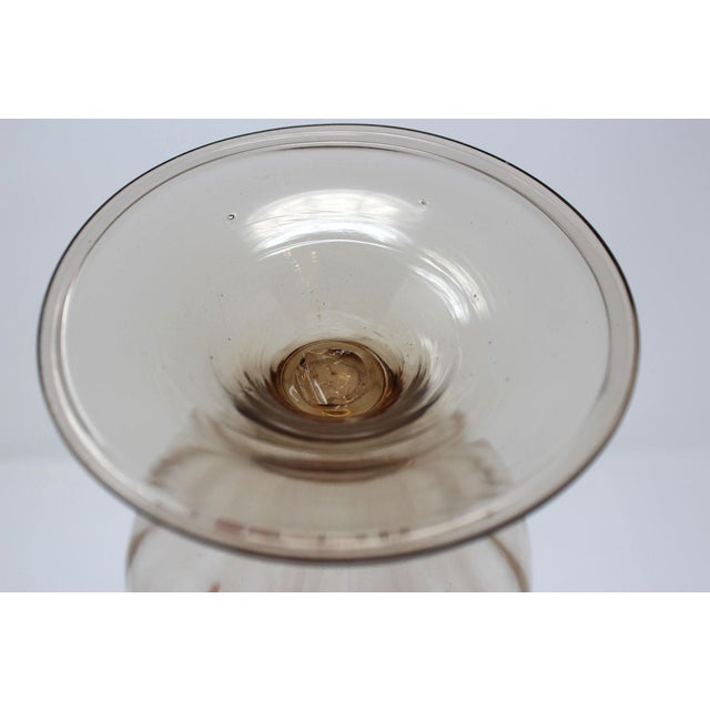 1980s Soffiato Murano Glass Vase For Sale - Image 5 of 5