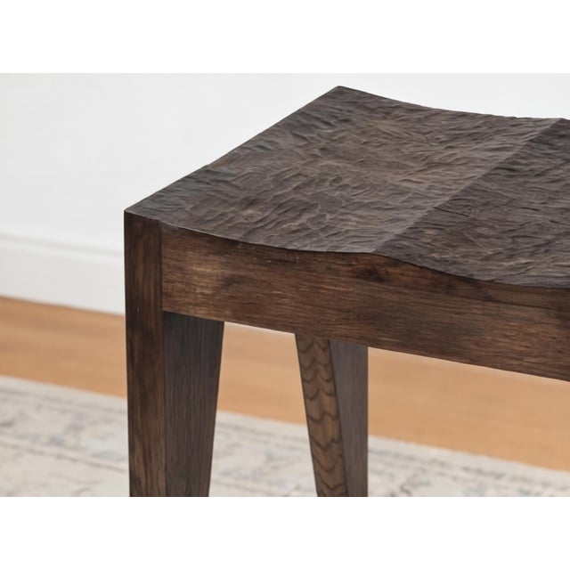 Wood Wave Stool by Marc Geneix Design For Sale - Image 7 of 7