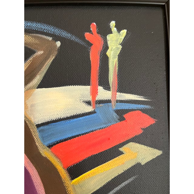 Alexander Calder Tango in the Moonlight by Alfred Cockel, Original Acrylic on Canvas For Sale - Image 4 of 10