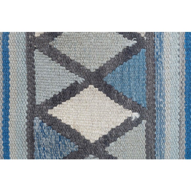 Mid-Century Modern Modern Swedish-Inspired Geometric Flat Weave Rug by Doris Leslie Blau For Sale - Image 3 of 10