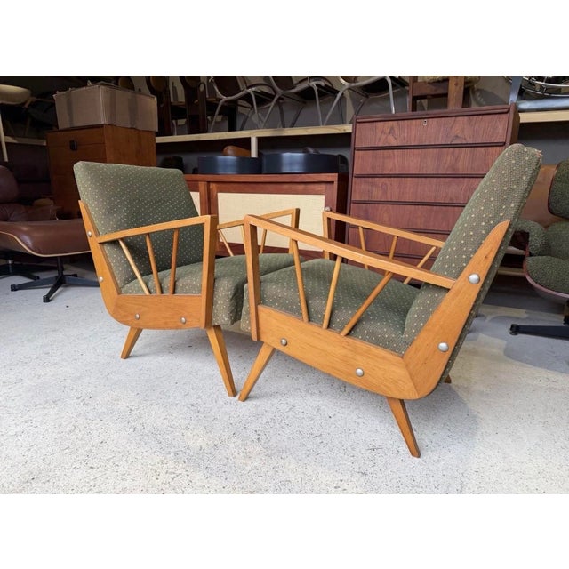 Mid-Century Danish Style Armchairs, Set of 2 For Sale - Image 6 of 18