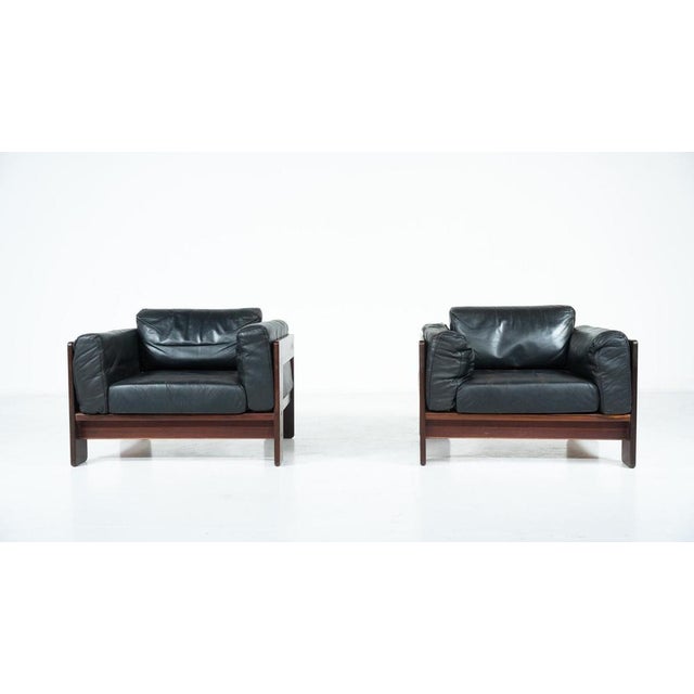 Brown Bastiano Armchairs attributed to Tobia Scarpa for Knoll, Italy, 1962, Set of 2 For Sale - Image 8 of 18