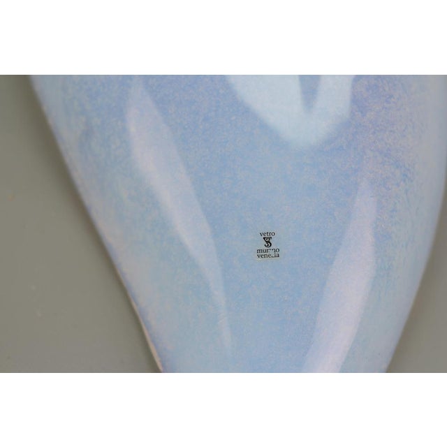 Italian Vetro Murano Venezia Opalescent Glass and Wrought Iron Wall Light, 1990s For Sale - Image 10 of 18