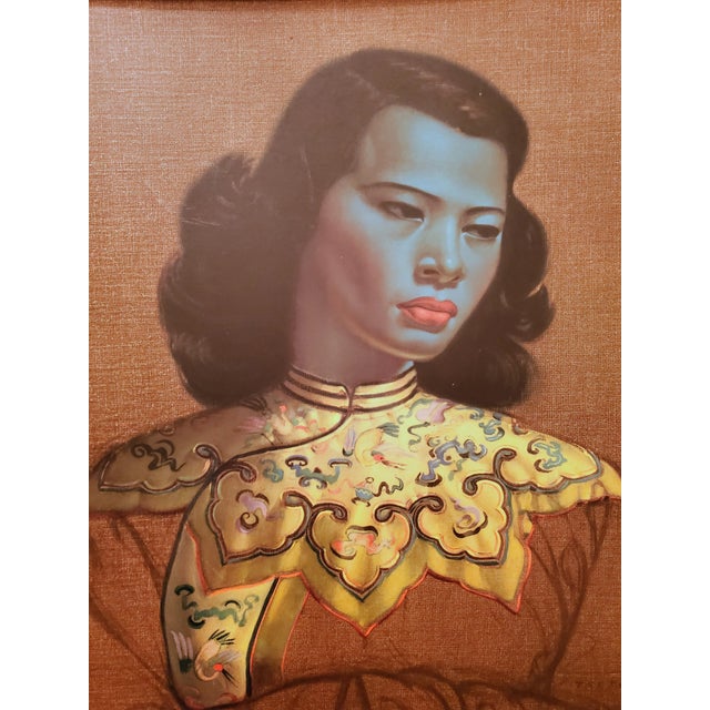 Own a piece of mid-century art history -- "The Chinese Girl", more commonly known as "The Green Lady" by Russian-born,...
