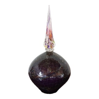 Purple Art Glass Bottle For Sale