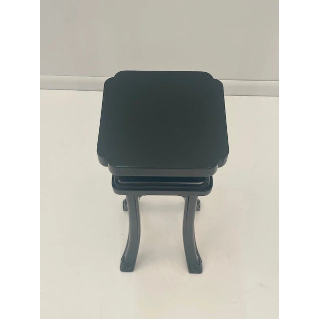 Carved Ebonized Maison Jansen Style Side Tables -A Pair For Sale In Philadelphia - Image 6 of 13