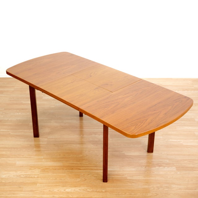 Wood Mid 20th Century Teak Extending Dining Table For Sale - Image 7 of 12
