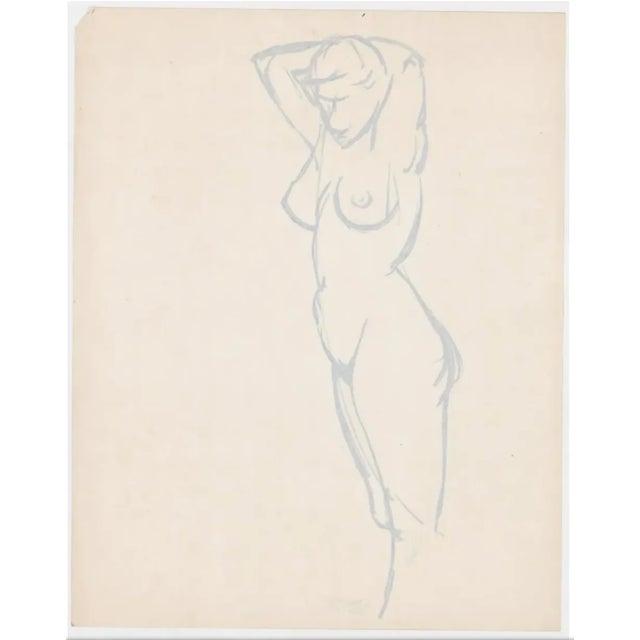 Mid-Century Modern 1952 Chester Maxwell Female Nude Paris For Sale - Image 3 of 3