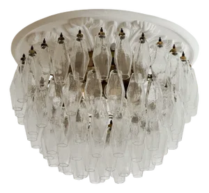 Murano Glass Plafond Flush Mount in the style of Carlo Scarpa