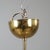Gold Swedish Teak and Brass 3-Arm Chandelier with Opaline Glass Shades, 1950s For Sale - Image 8 of 9