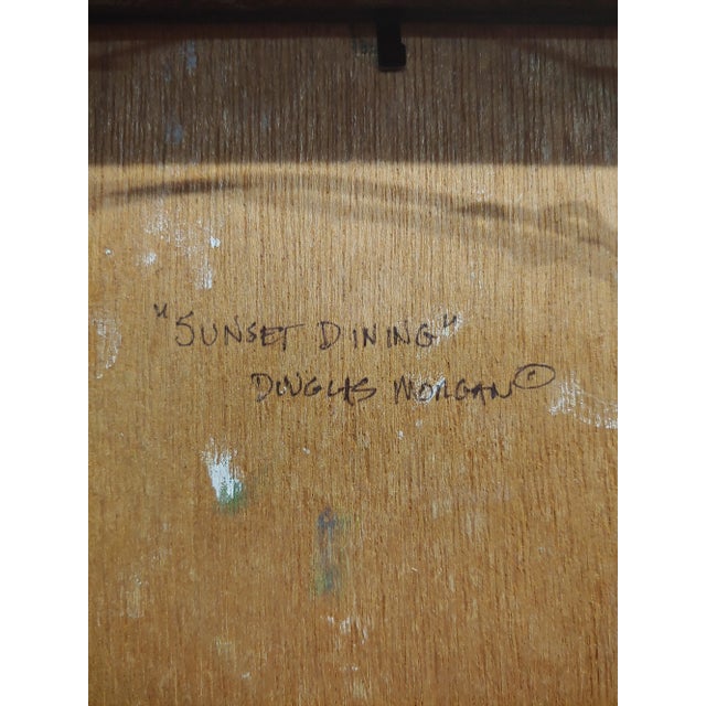 Purple Douglas Paul Morgan -Sunset Dining Still Life -Oil Painting For Sale - Image 8 of 9