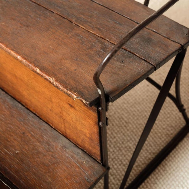 19th Century French Iron Sled With Oak Seat For Sale - Image 10 of 10