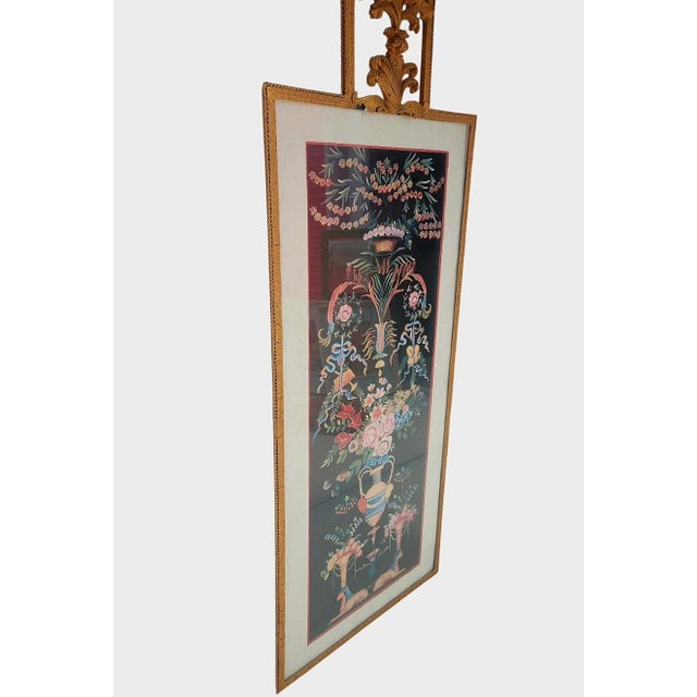 ​Make a striking architectural statement with this grandly scaled, vertical framed art piece by renowned luxury home decor...