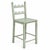Set of 4 Country French Counter Stools With Custom Antique Light Pastel Seafoam Green For Sale - Image 4 of 4