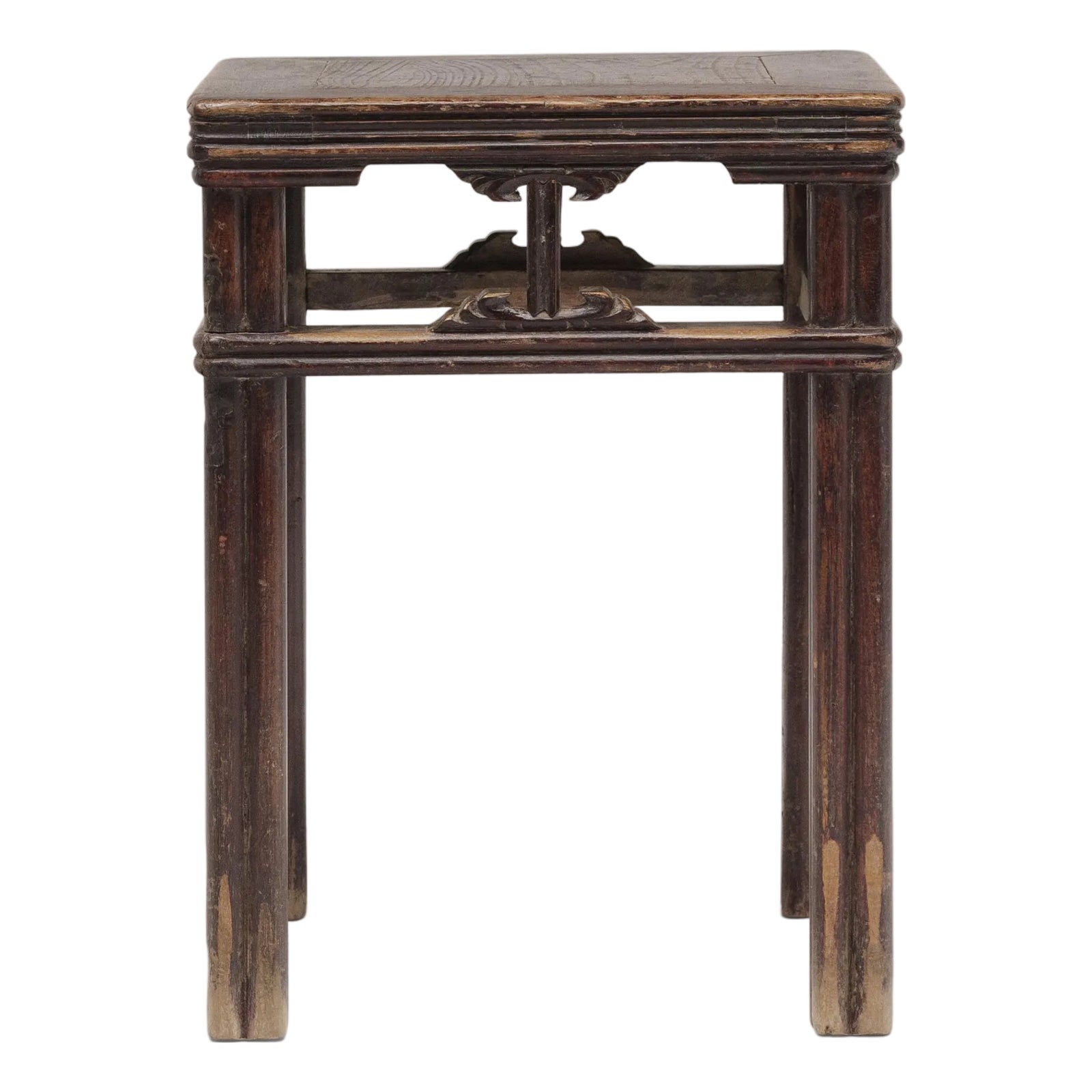 Chinese Reeded Fang Deng Stool, C. 1850 | Chairish