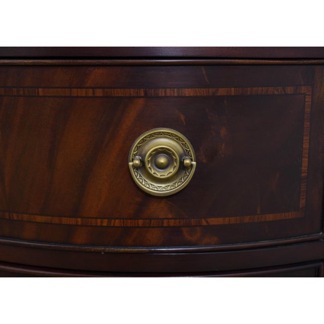 Councill Craftsmen Mahogany Banded Server Demilune Chest For Sale - Image 12 of 17