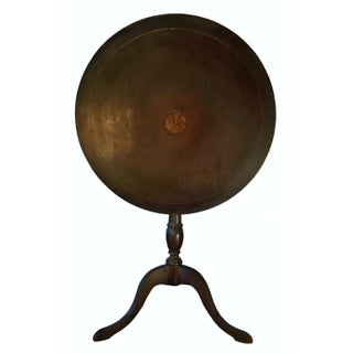 Antique Georgian Candlestick Pedestal Tilt Top Tea Table, Mid 18th Century For Sale