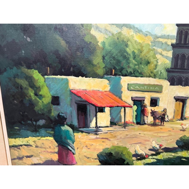 Albert Ennis Original Oil Painting Mexican Village Scene Early California Artist For Sale In San Francisco - Image 6 of 7