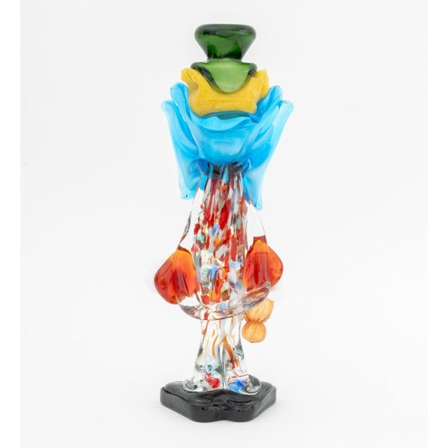 Glass Murano Art Glass Clown Sculptures, 2 For Sale - Image 7 of 17