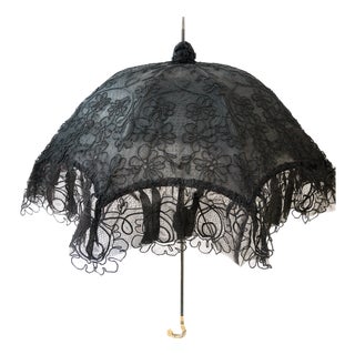 Parasol in Silk and Fabric, 1920s For Sale