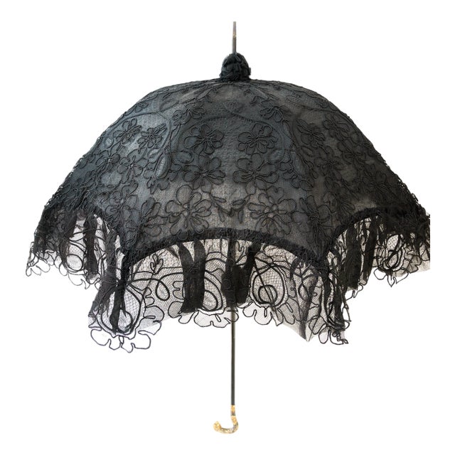 Parasol in Silk and Fabric, 1920s For Sale