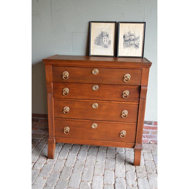 Antique Empire Oak Chest of Drawers For Sale - Image 9 of 10