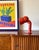 Robot Table / Desk Lamp Mod. 2135 designed by Elio Martinelli Produced by Martinelli Luce, Italy 1966 Bright red aluminum...