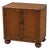 Vintage British Colonial Woven Campaign Accent Cabinet With Leather Trim For Sale