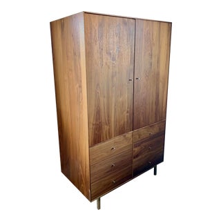 Room & Board Walnut “Hudson” Armoire For Sale