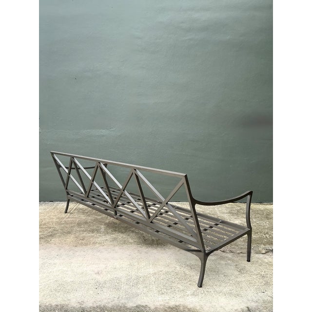 Mid-Century Modern Vintage McKinnon and Harris “Beaufort” Cast Aluminum Sofa For Sale - Image 3 of 14