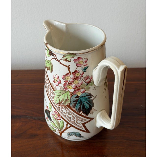 1920s French Art Deco Terre De Fer "Hanoi" Pitcher For Sale - Image 4 of 5