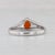 1980s 0.60ct Pear Orange Tourmaline Solitaire Ring 14k White Gold Size 7 For Sale In Greensboro - Image 6 of 8
