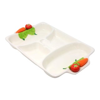 Vintage Japanese Tomato and Carrot Snack Platter For Sale