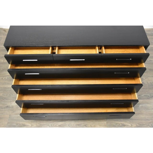 Wood Edward Wormley for Dunbar Ebonized Black Dresser Chest For Sale - Image 7 of 10