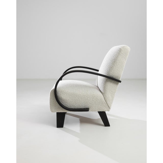 Mid-Century Modern 1950s Czech Wooden Armchair by J. Halabala For Sale - Image 3 of 7
