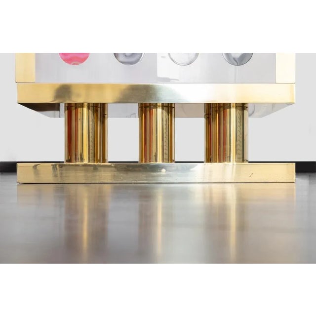 Gemstone Acrylic Glass and Brass Bar from Studio Superego, 2010 For Sale - Image 7 of 10