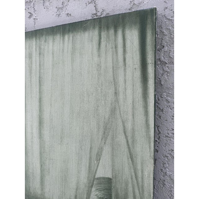 Realism Vintage "Man Behind the Curtain" Painting Signed Vida, 2nd Painting on Verso For Sale - Image 3 of 10