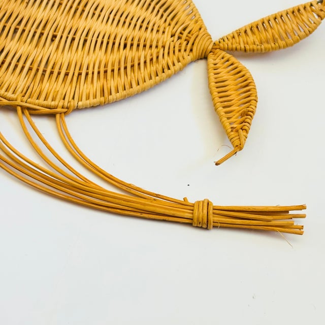 Vintage Wicker Fish Wall Hangings - Set of 2 For Sale - Image 9 of 11