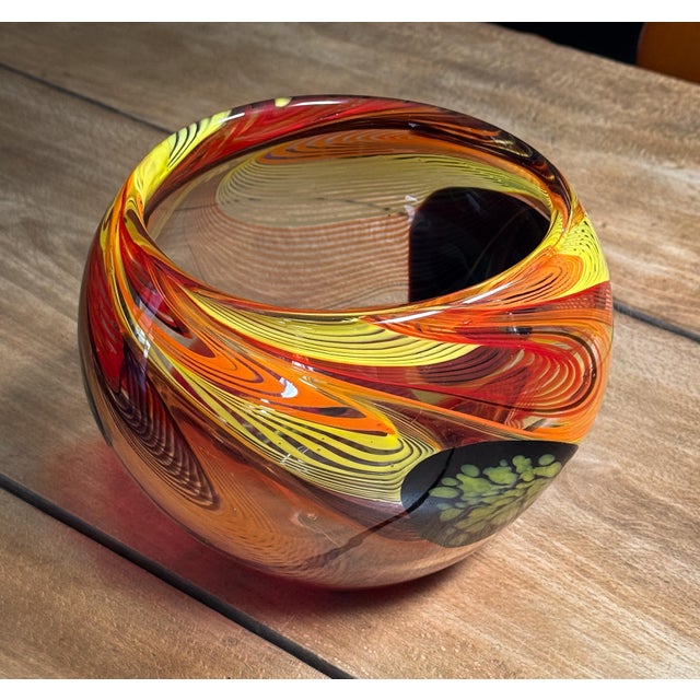 Mid 20th Century Mid-Century Modern Murano Art Glass Bowl From Italy For Sale - Image 5 of 8