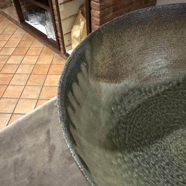 1960s Organic Modern Stoneware Bowl by Nanni Valentini for Ceramica Arcore For Sale - Image 10 of 12